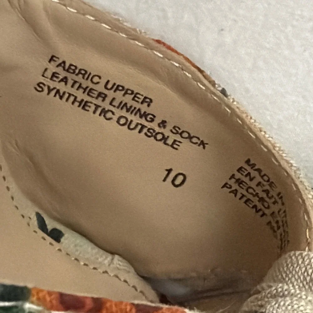 Seychelles Floral Fabric Platform Block Heel Sandals Cream Multi Size 10